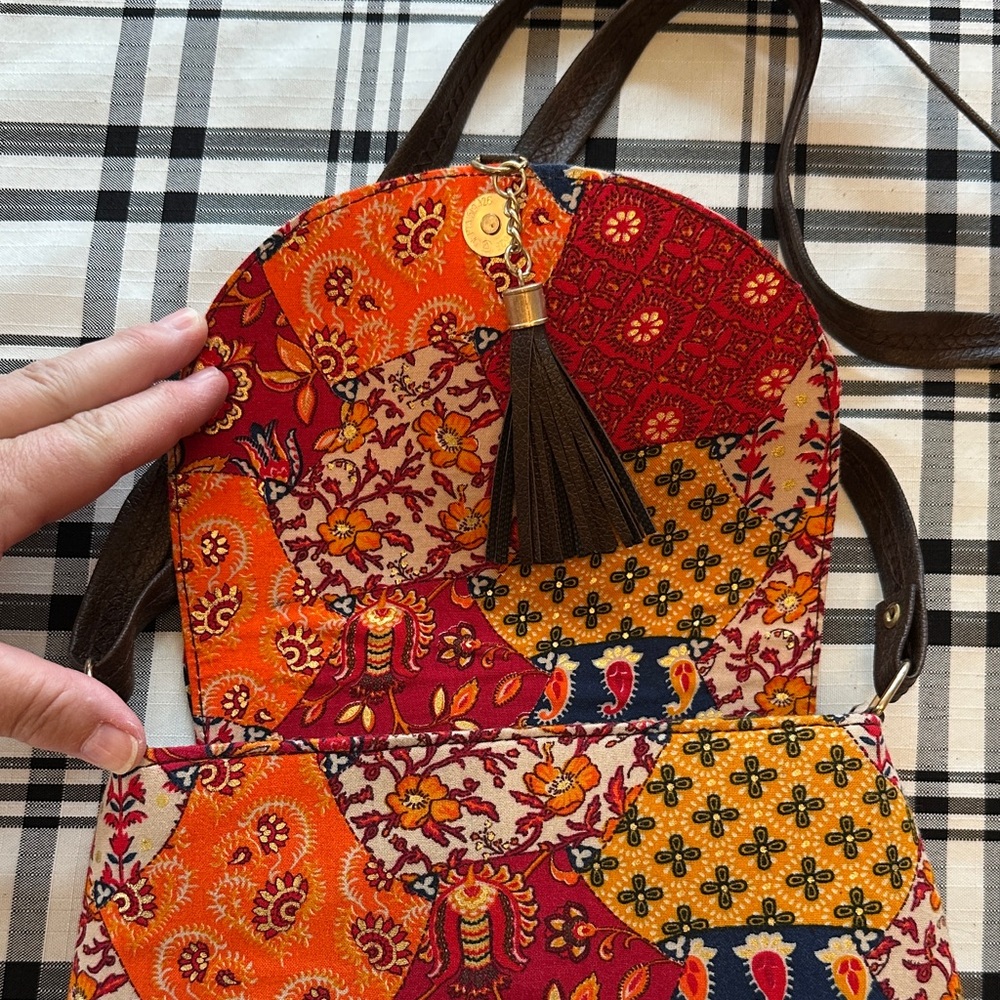 Colorful Patchwork Shoulder Bag - Picture 3 of 7